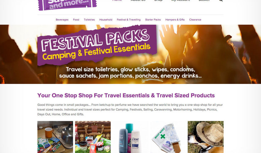 Website design Worcestershire - Sachets and More