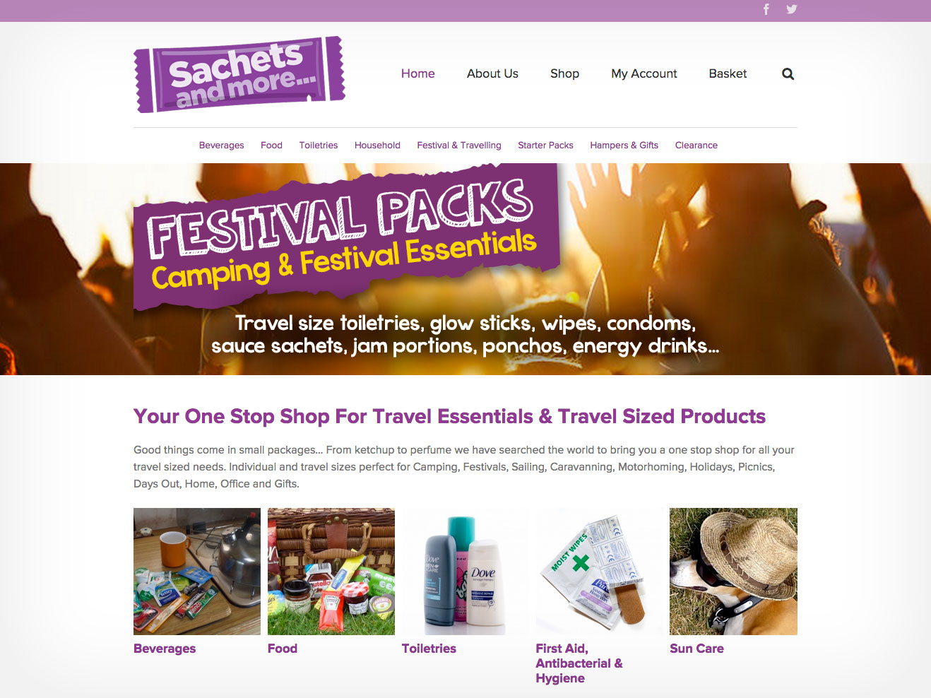 Website design Worcestershire - Sachets and More