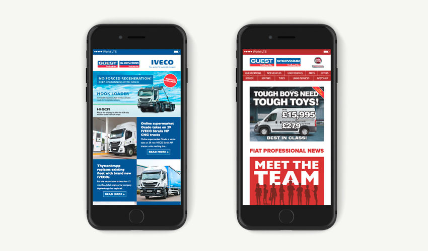 Guest IVECO and Fiat Email Newsletters
