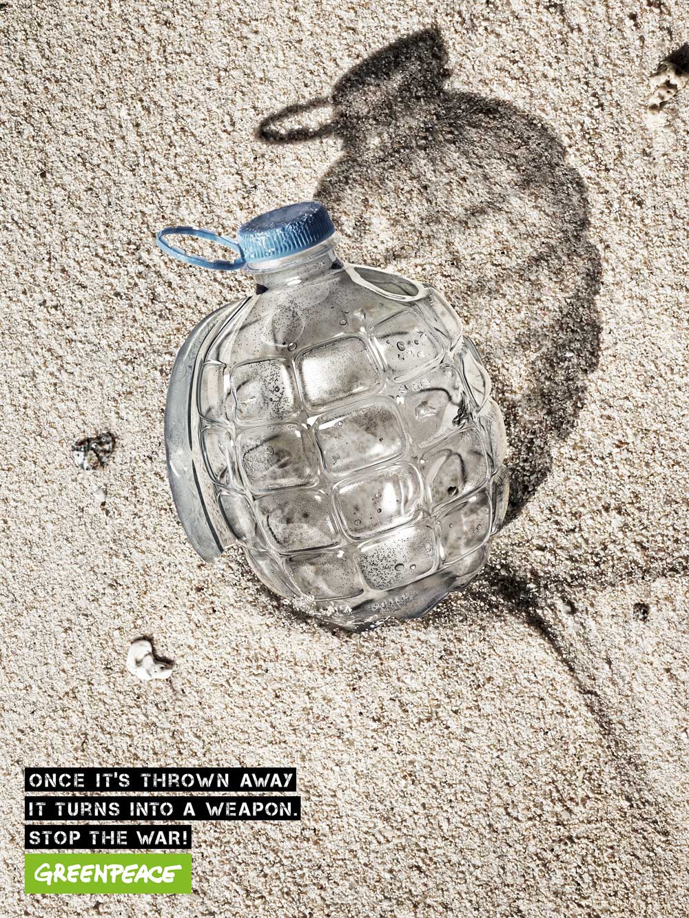 Campaign from Greenpeace - Plastic Hand Grenade